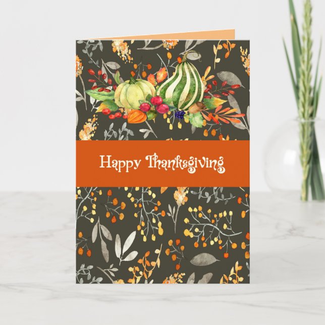 Thanksgiving-kort från familjemedlem kort (Framsida)