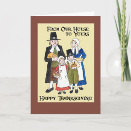 Thanksgiving-kort: "Från vårt hus till er" Helgkort