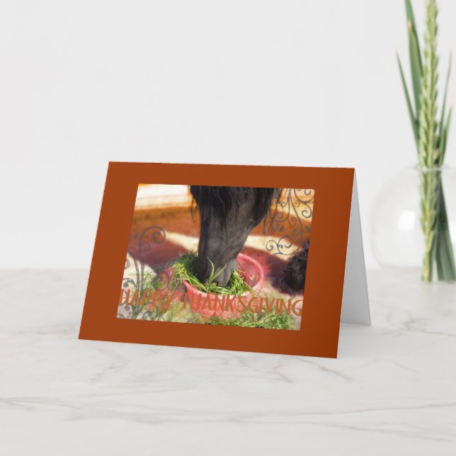 Thanksgiving - kort, Hälsning - anteckning Helgkort (Framsida)