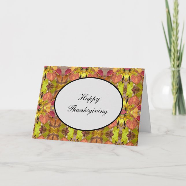 Thanksgiving-kort Höst löv nummer 1 Helgkort (Framsida)