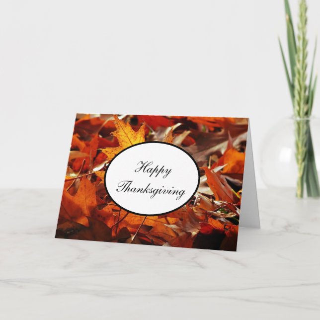 Thanksgiving kort Höst löv nummer 2 (Framsida)