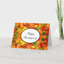 Thanksgiving-kort Höst löv nummer 4
