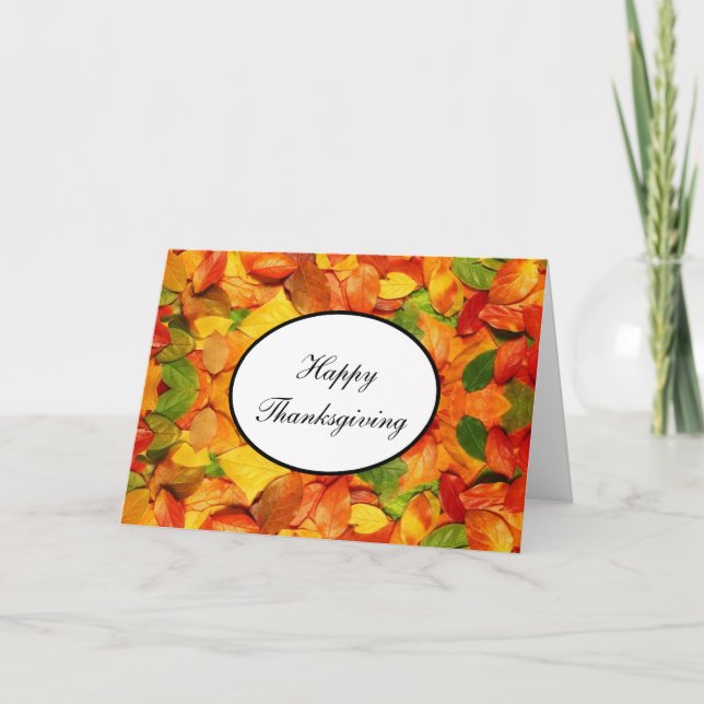 Thanksgiving-kort Höst löv nummer 4 Helgkort (Framsida)