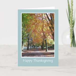 Thanksgiving-kort - höstfällning helgkort