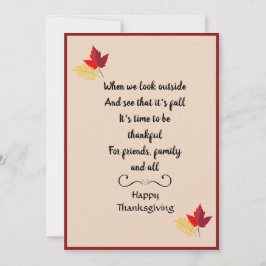 Thanksgiving-kort Julkort