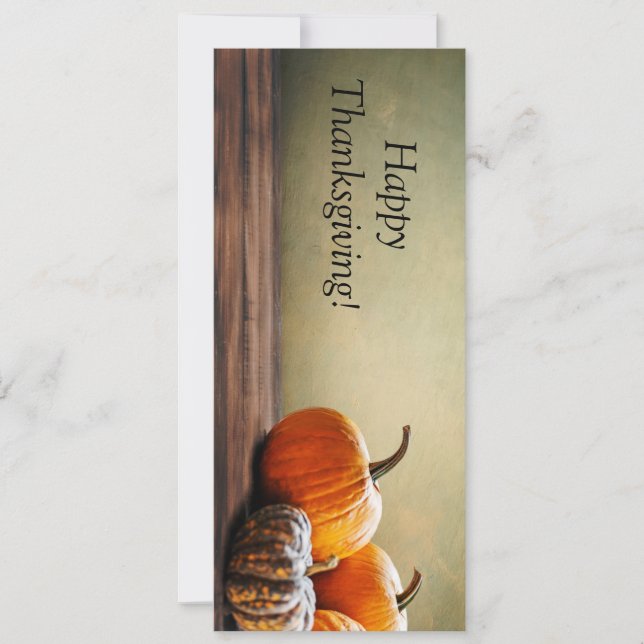 Thanksgiving kort med höstpumpor (Framsida)