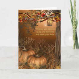 Thanksgiving-kort med påfyllnadsblad helgkort