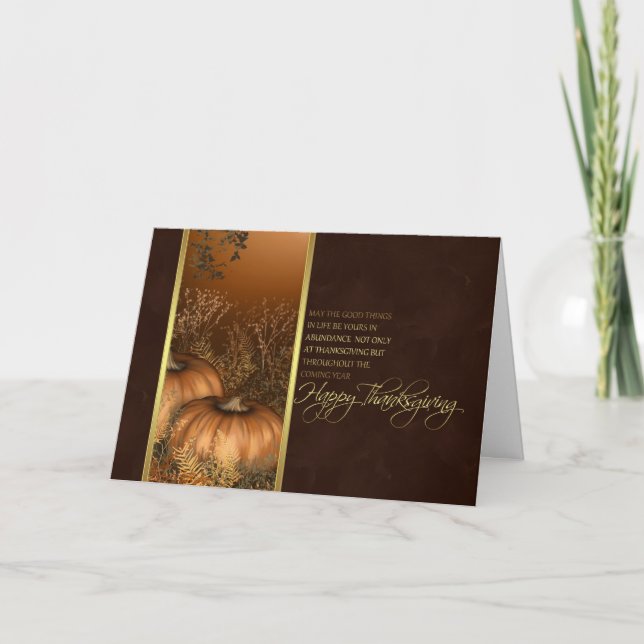thanksgiving kort med pumpmoderdesign (Framsida)