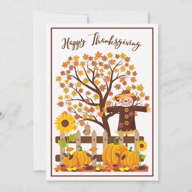 Thanksgiving-kort Tack Kort (Framsida)
