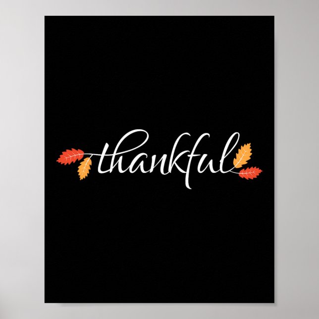 Thanksgiving Kvinnor Manar tacksamt höstfall Poster (Framsidan)