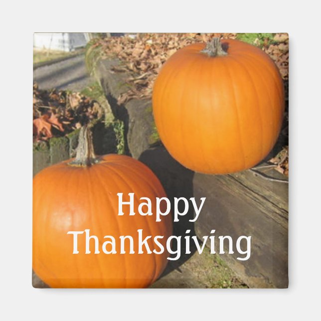 Thanksgiving Land Pumpkins Magnet (Framsidan)