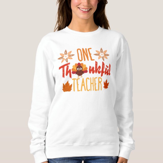Thanksgiving-Lärare-Turkiet-Funny T Shirt (Framsida)