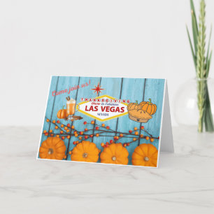 Thanksgiving Las Vegas-kort för middag Helgkort