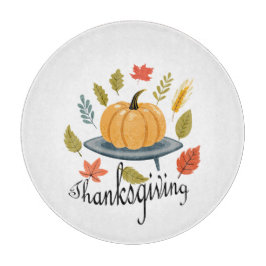 Thanksgiving Leaves and Pumpkin in Autumn colors