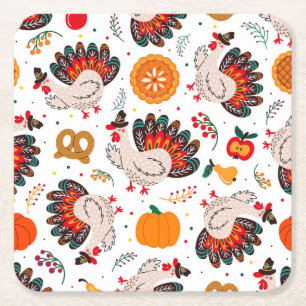Thanksgiving ledamot, jag är Lycklig eftersom jag Underlägg Papper Kvadrat