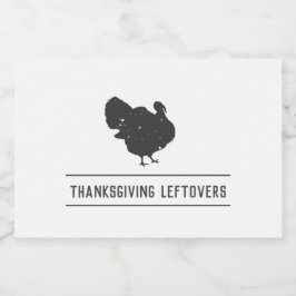 Thanksgiving Leftovers Stickers Friendsgiving Mat Etiketter