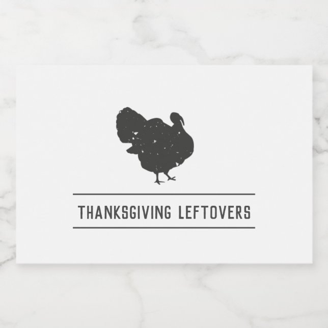 Thanksgiving Leftovers Stickers Friendsgiving Mat Etiketter (Singel etikett)