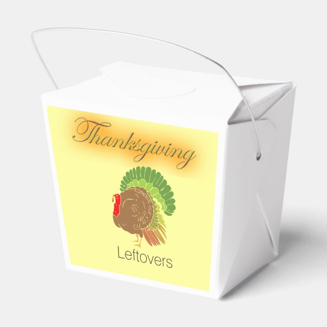 Thanksgiving Leftovers take-out-kartong Presentaskar (Baksidan Sidan)