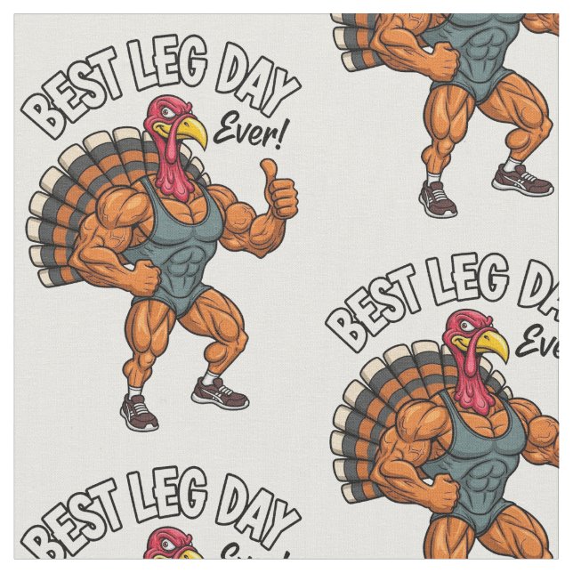 Thanksgiving Leg Day Fabric Tyg (Närbild)