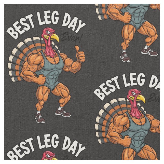 Thanksgiving Leg Day Fabric Tyg (Närbild)