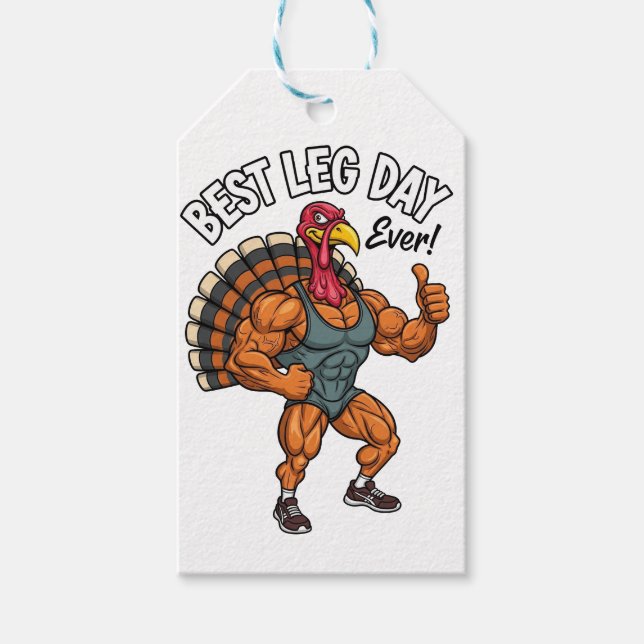 Thanksgiving Leg Day Gift Tag Presentetikett (Framsidan)