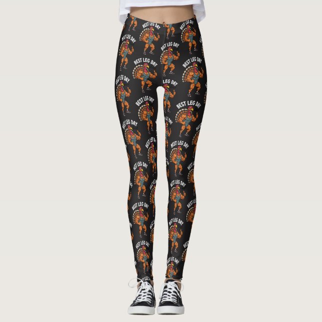 Thanksgiving Leg Day Leggings (Framsida)