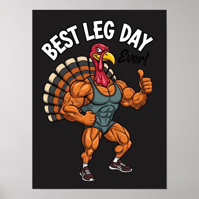 Thanksgiving Leg Day Poster (Framsidan)