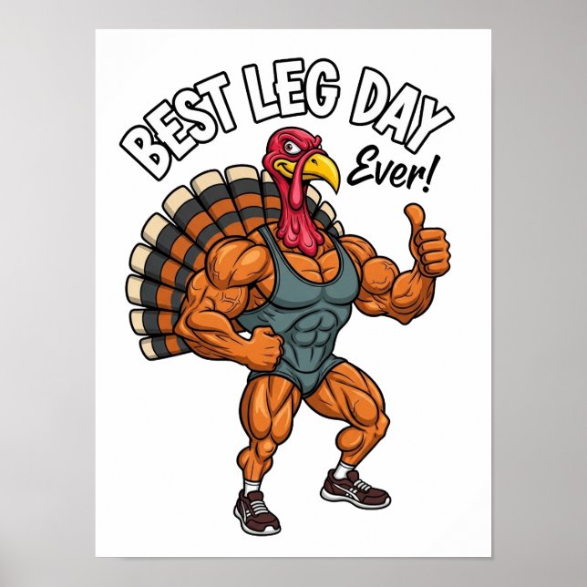 Thanksgiving Leg Day Poster (Framsidan)