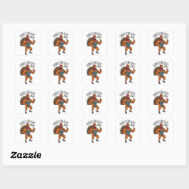 Thanksgiving Leg Day Sticker Fyrkantigt Klistermärke