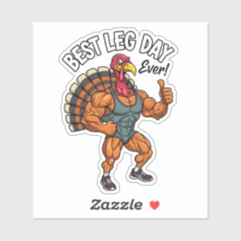 Thanksgiving Leg Day Sticker Klistermärken