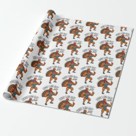 Thanksgiving Leg Day Wrapping Paper Presentpapper