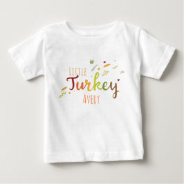 Thanksgiving Little Turkey personalizable namn T Shirt