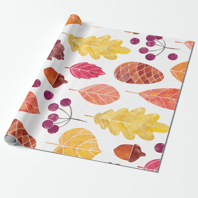 Thanksgiving löv höstdesign presentpapper (Utrullad)