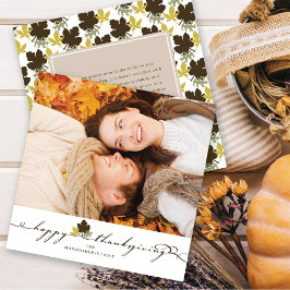 Thanksgiving Löv Simple Flourish Photo Julkort