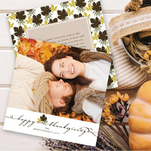 Thanksgiving Löv Simple Flourish Photo Julkort