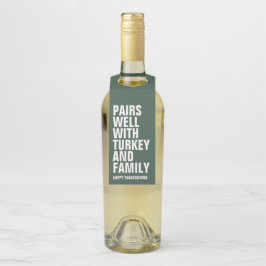 Thanksgiving lustig grönt vin