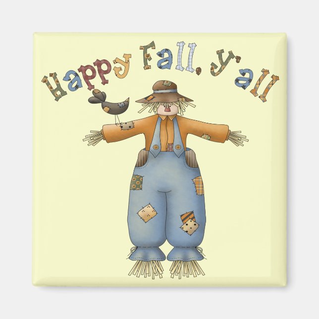 Thanksgiving Lycklig Fall Square Magnet (Framsidan)