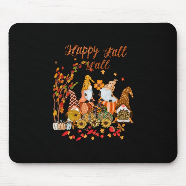 Thanksgiving Lycklig Fall Yall Gnome Leopard Musmatta (Framsidan)