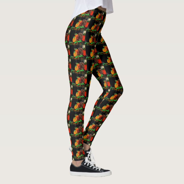 THANKSGIVING MAJESTIC TURKEY leggings (Höger)