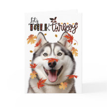 Thanksgiving Malamute Hund Lets Prata Turkiet