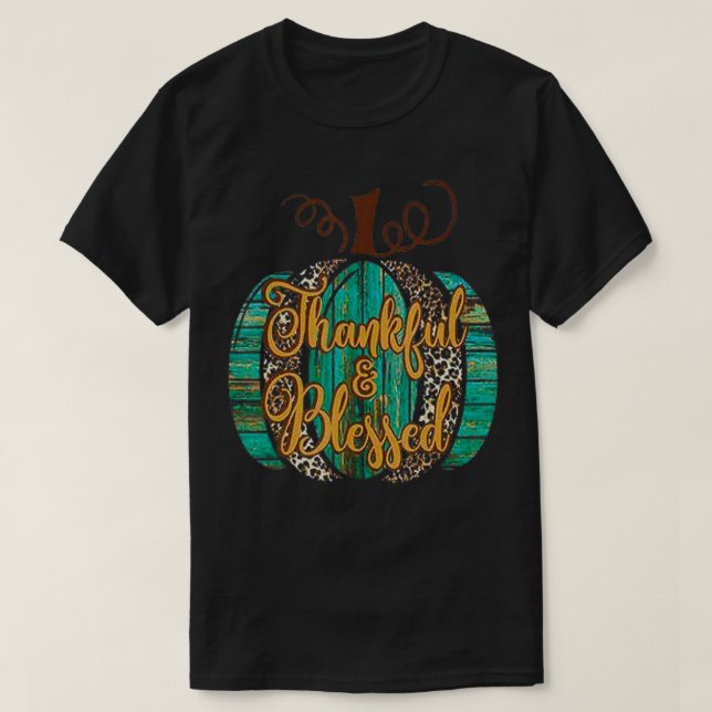 Thanksgiving Mamma Leopard avtryck av tacksamhet o T Shirt (Design framsida)
