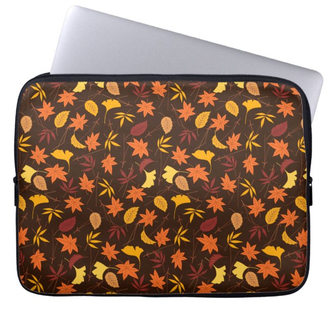 Thanksgiving Maple Fall Mönster Laptop Fodral (Framsidan)