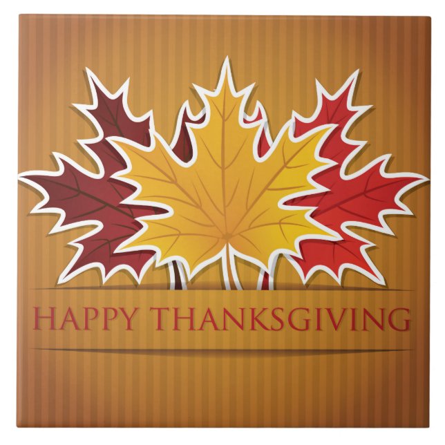 Thanksgiving maple löv kakelplatta (Framsidan)