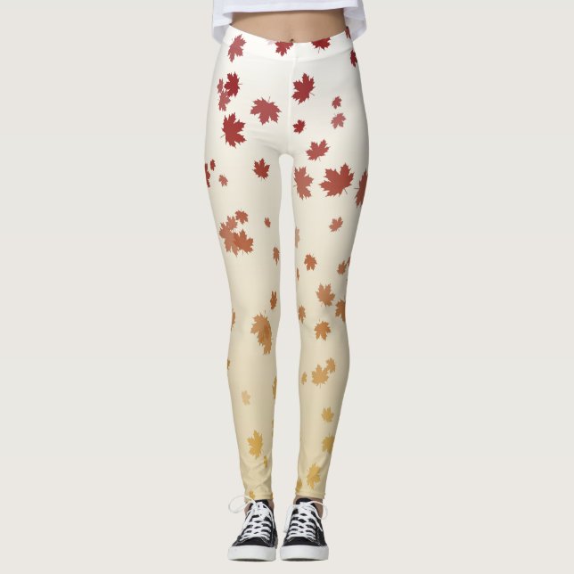 Thanksgiving Maple-Löv Leggings (Framsida)