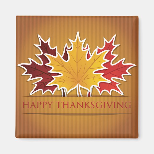 Thanksgiving maple löv magnet (Framsidan)