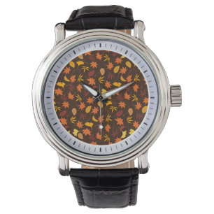 Thanksgiving Maple Löv Mönster Armbandsur
