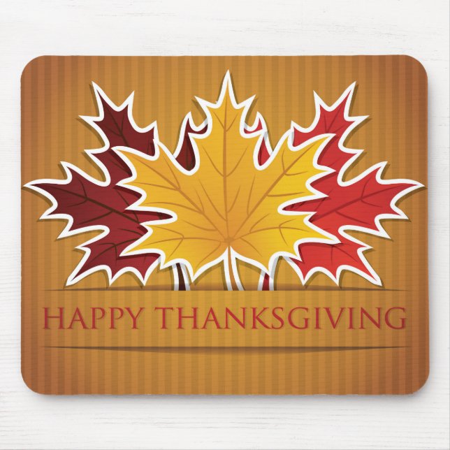 Thanksgiving maple löv musmatta (Framsidan)