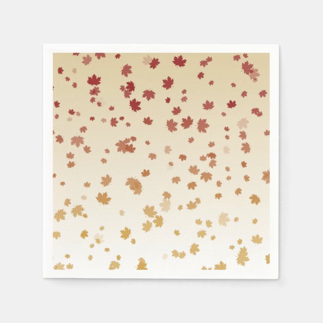 Thanksgiving Maple-Löv Pappersservett (Framsidan)