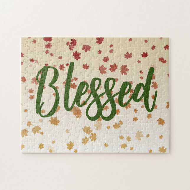 Thanksgiving Maple-Löv Pussel (Horisontell)