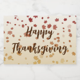 Thanksgiving Maple-Löv Spritflaskor Etikett